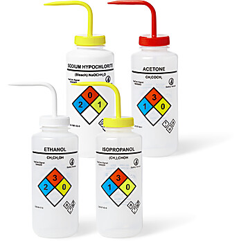 labForce® Assorted Wash Bottles, 1000 mL, Set of 4
