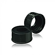 Black Phenolic Open Top Screw Caps with Septa, 33-430