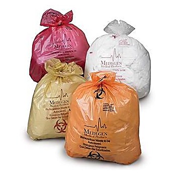 Autoclavable Biohazard Waste Bags Polypropylene w/ Indicator, Flat Seal, Coreless Roll