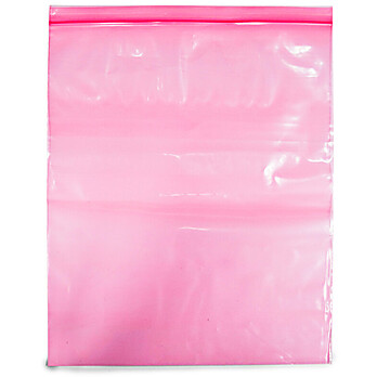 9" X 12" 4Mil Anti-Static Pink Recloseable Bag  Pk/100