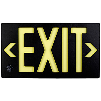 Molded-Plastic Photoluminescent Exit Sign