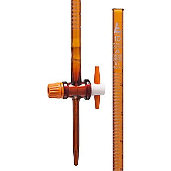 Glass Burettes, PTFE Stopcock, Class A