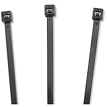 Black UV Stabilized Nylon Cable Ties - 15", 40 lb