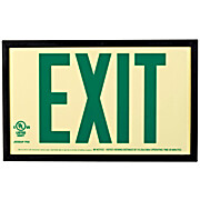 Photoluminescent Exit Sign with Plastic Frame