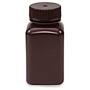 Diamond RealSeal™ Square Amber HDPE Bottles