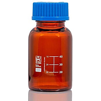 Globe Glass™ Amber Media Bottles