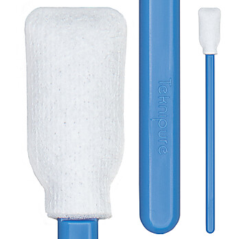 Teknipure Microdenier over Foam Rectangular Head Swab, 5.020" (12.75 cm)