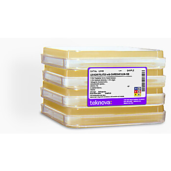 LB Agar Plates with Carb-100, Sterile