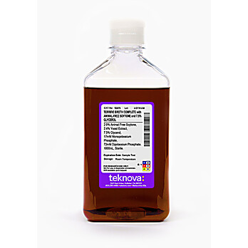 Terrific Broth Complete with Animal-Free Soytone and 7.5% Glycerol, Sterile