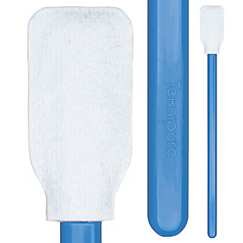 Teknipure Microfiber Nonwoven Rectangular Head Swab, 5.020" (12.75 cm)