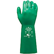 Chemical Resistant Green Nitrile Gloves, 15 mil