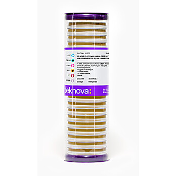 LB Agar Plates with Animal-Free Soytone, Chloramphenicol-34, Kanamycin-50, Sterile