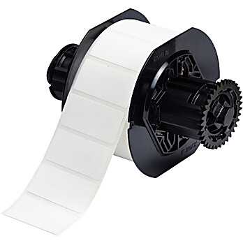 Self-Laminating Vinyl Wrap Around Labels, All White, for B33 Printers - 1" x 2”
