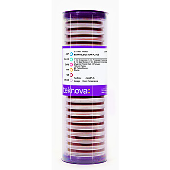 Mannitol Salt Agar Plates, Sterile