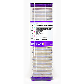 LB Agar Plates with 1.6% Skim Milk