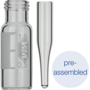 Pre-assembled vial-insert combinations with screw neck, N 9