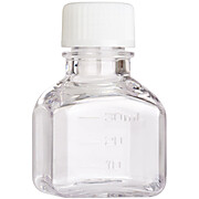 Square PETG Media Bottles, Tamper Evident