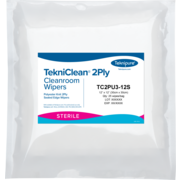 Teknipure TekniClean® 2Ply Sterile Polyester Knit Cleanroom Wipers with Sealed Edge, 12"x 12"