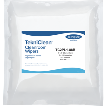 Polyester Knit Wiper, Sealed Edges, 8x8