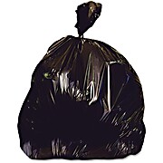 Reprocessed Resin Can Liners, 33 gal, 2 mil, 33" x 39", Black, 100/Carton