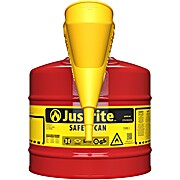 Type I Steel Safety Can For Flammables With Funnel, 5 Gallon, Red