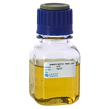 Sabouraud Dextrose Broth (SabDex), USP, 100ml, Polycarbonate Bottle with Needle-Port Septum