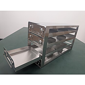 Upright Sliding Tray Racks for Standard 2" Boxes
