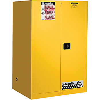 JUSTRITE Sure-Grip Yellow EX Flammable Safety Cabinet