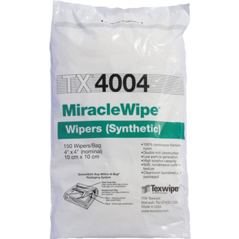 MiracleWipe® TX4004 Dry Nylon Cleanroom Wipers, Non-Sterile