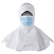 Tyvek® IsoClean®. Sterile Hood/Mask. Polyethylene Outer. 7" Wide Mask 100/CS
