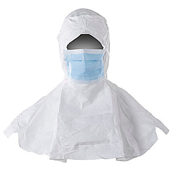 Tyvek® IsoClean®. Sterile Hood/Mask. Polyethylene Outer. 7" Wide Mask 100/CS