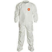 Tychem® 4000 Coveralls with Collar, Elastic Wrists & Attached Socks