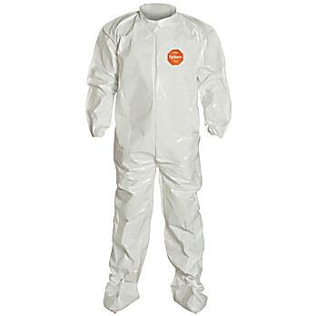 Tychem® 4000 Coveralls with Collar, Elastic Wrists & Attached Socks