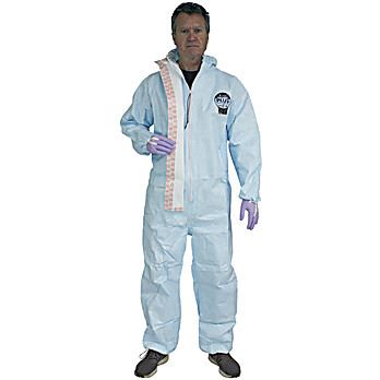 Provent Plus Coverall,w/ Hood, Double Storm Flaps, Elast Wrists, Ankles and Face Opening