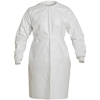 Tyvek® IsoClean® Gowns with Serged Seams and Bound Neck with Ties