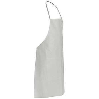Apron,SL, Tychem, Bib style, White, Bound Neck & Ties, 28 x 36, Universal One Size, 50/case