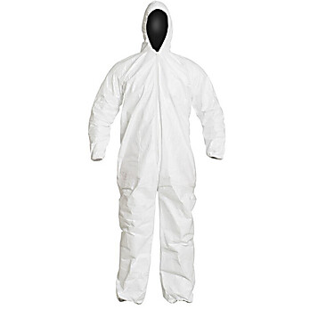 Tyvek® IsoClean™ Coveralls, Zipper Front, Hooded