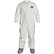 Tyvek® 400 Coveralls with Collar, Elastic Wrists & Attached Skid-Resistant Boots