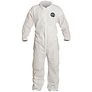 ProShield® 10 Coveralls with Collar, Elastic Wrists & Ankles - White