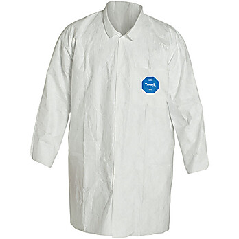 Tyvek® 400 Lab Coats, Open Cuffs, 2-Pockets