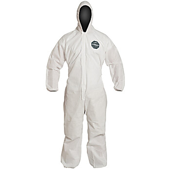 ProShield® 10 Coveralls with Hood, Elastic Wrists & Ankles - White