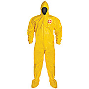 Tychem® 2000 Coveralls with Standard Fit Hood, Elastic Wrists & Attached Socks (Bound Seams)