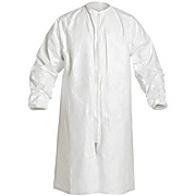 Tyvek® IsoClean® Frocks with Serged Seams and Bound Neck