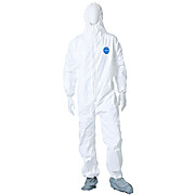 Coverall, Tyvek, Boots & Hood Attached, 2XL, Individually Packed, 25 per case.