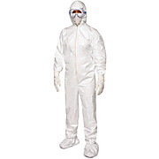 Dupont Tyvek IsoClean Coveralls - Series 105, Clean and Sterile, Attached Hood and Boots, White