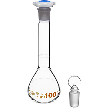 United Scientific® Volumetric Flask, Class A, Individually Certified, Wide Mouth
