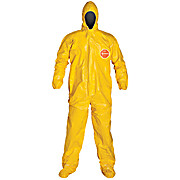 Tychem® 2000 Coveralls with Standard Fit Hood, Elastic Wrists & Attached Socks (Taped Seams)