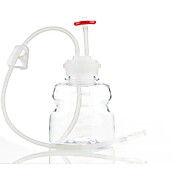 EZBio®pure Titanium Round Media Bottle Assembly with Over Molded Silicone Adapter