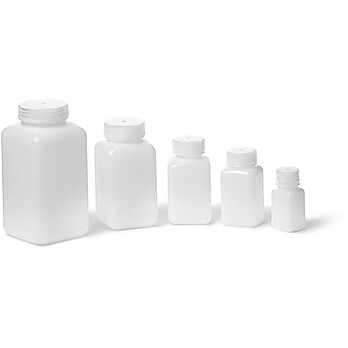 United Scientific® UniStore™ Wide Mouth Square Bottles, HDPE