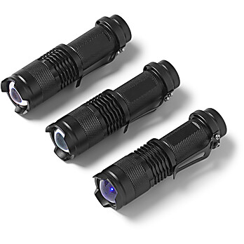 United Scientific® RGB LED Flashlight, Set/3 Red, Blue & Green